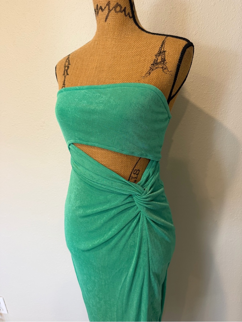 Hello Molly Strapless Twist Cutout Midi Dress - Picture 3 of 12